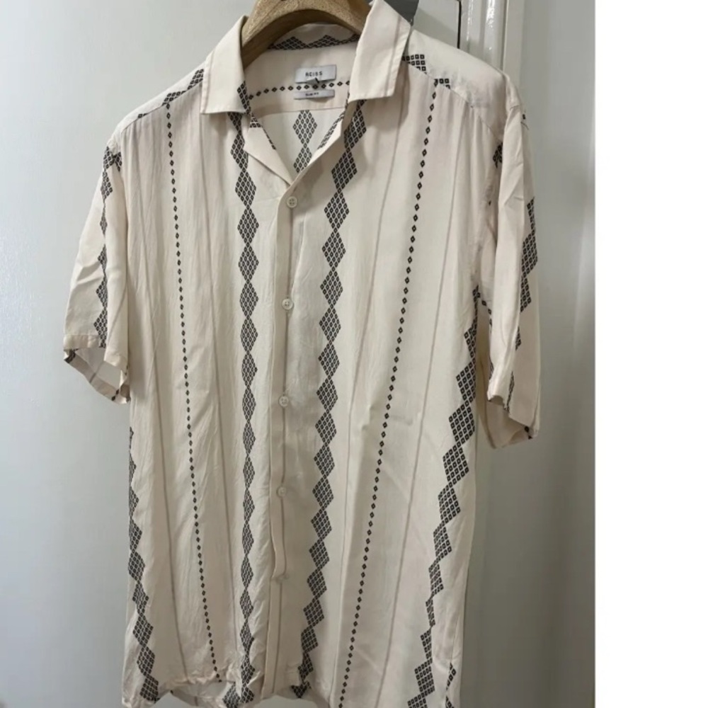 Reiss Men’s Short Sleeve Viscose Shirt